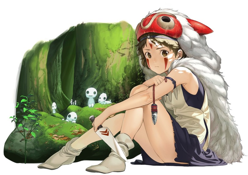 san and kodama (studio ghibli and 1 more) drawn by nishida_kiri