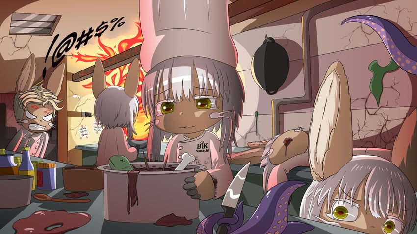 nanachi and gordon ramsay (made in abyss and 1 more) drawn by smugbuns