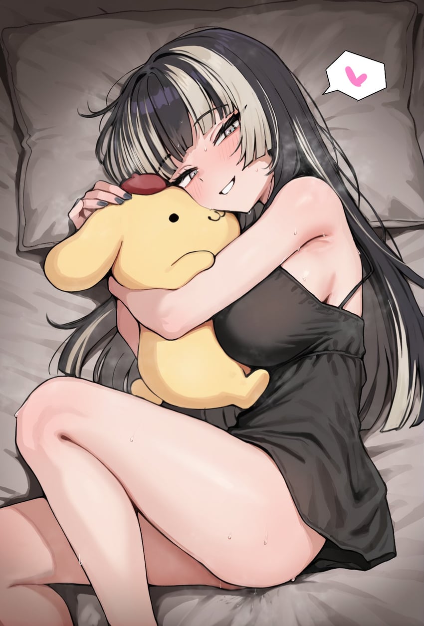 juufuutei raden and pompompurin (hololive and 2 more) drawn by masasirai