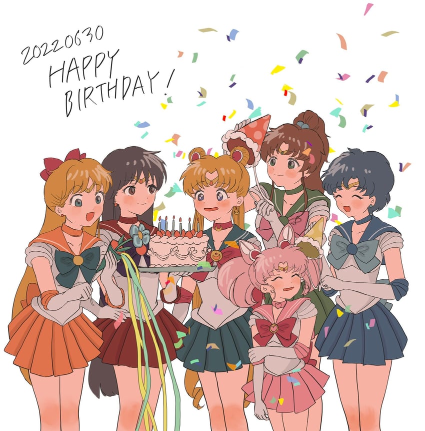 tsukino usagi, sailor moon, mizuno ami, aino minako, hino rei, and 7 more (bishoujo senshi sailor moon and 1 more) drawn by kitakugoneru