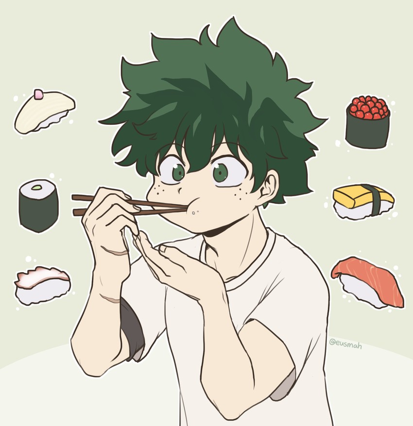 midoriya izuku (boku no hero academia) drawn by hamsue