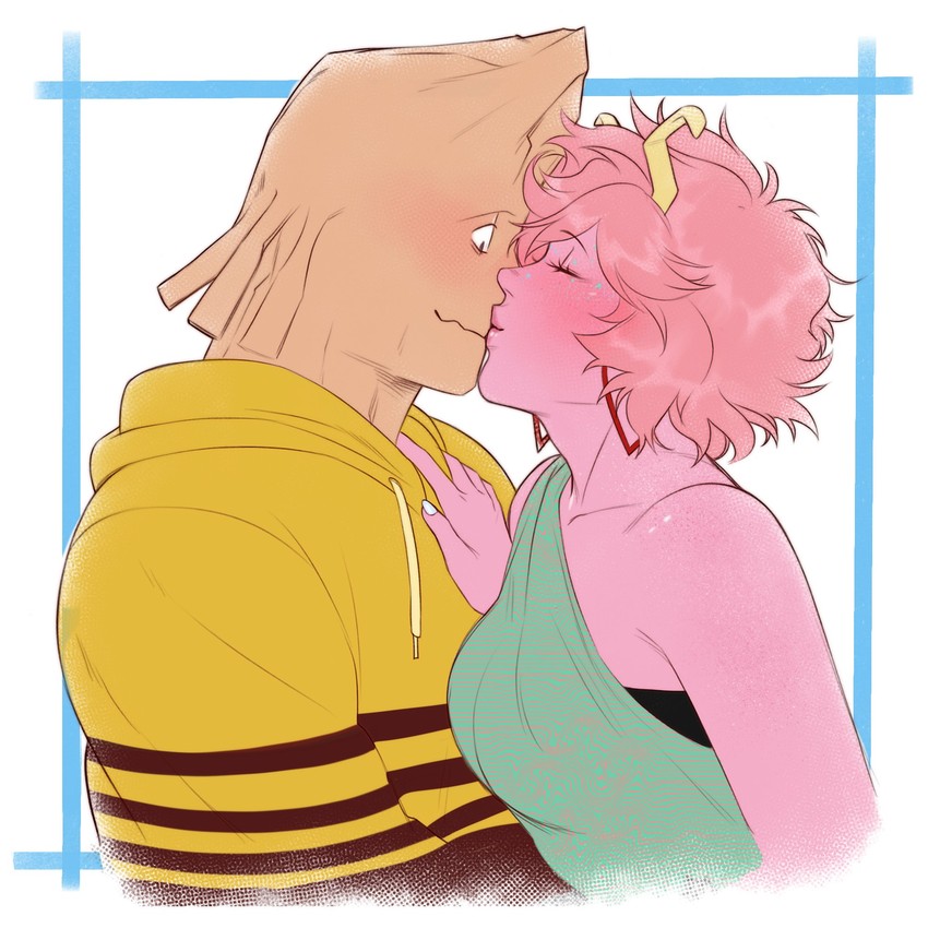 ashido mina and koda koji (boku no hero academia) drawn by riffraffhellyea