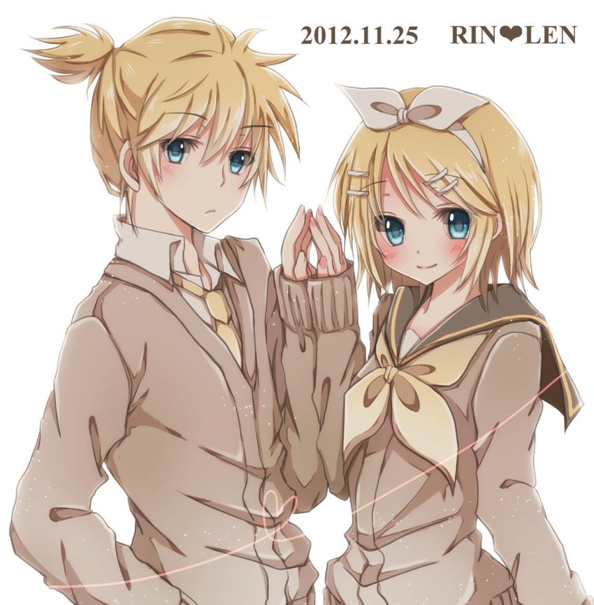 kagamine rin and kagamine len (vocaloid) drawn by hiro_(hirohiro31)