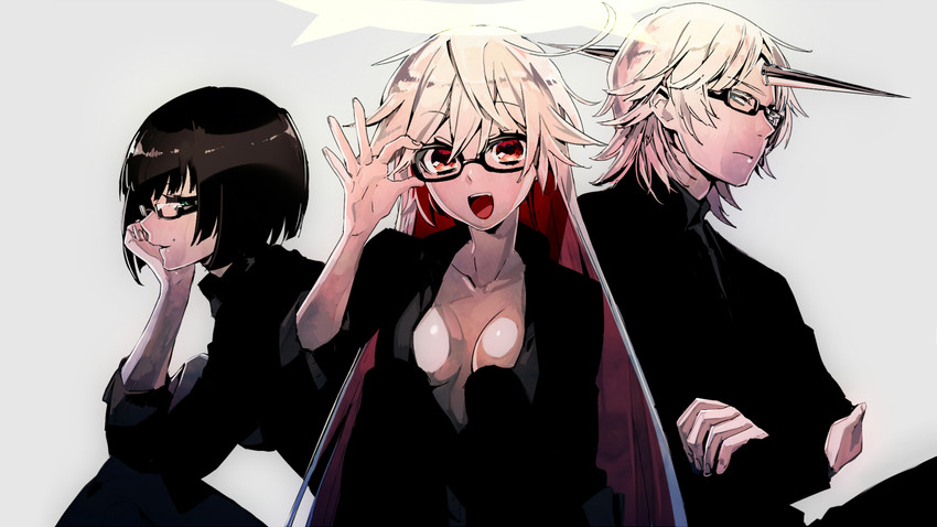 jack-o' valentine, i-no, and raven (guilty gear and 1 more) drawn by suzunashi