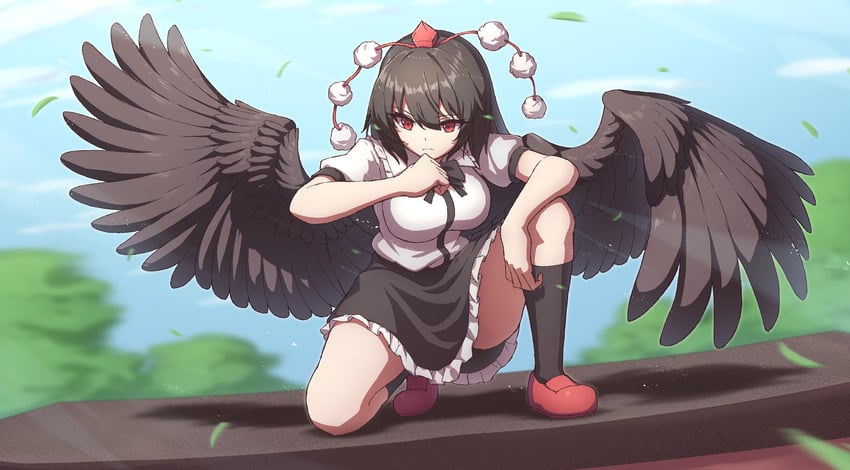 shameimaru aya (touhou) drawn by yosshy