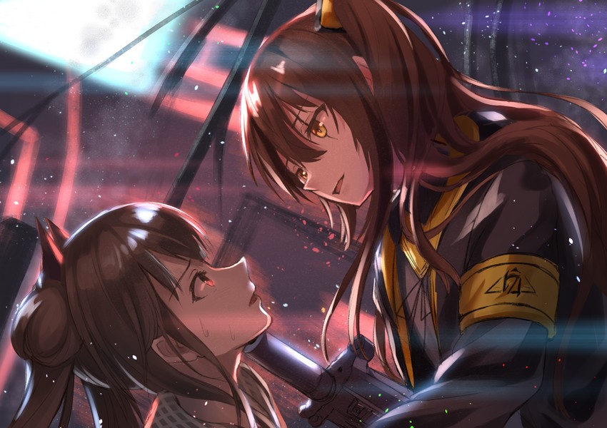ump45 and ouroboros (girls' frontline) drawn by akabane_hibame
