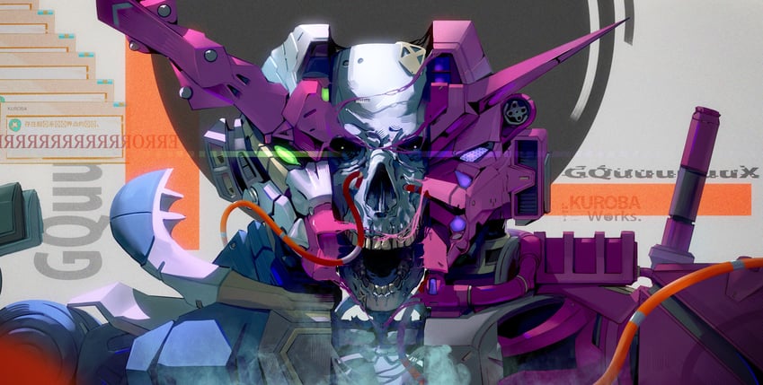 gquuuuuux and red gundam (gundam and 1 more) drawn by kurobameiyos