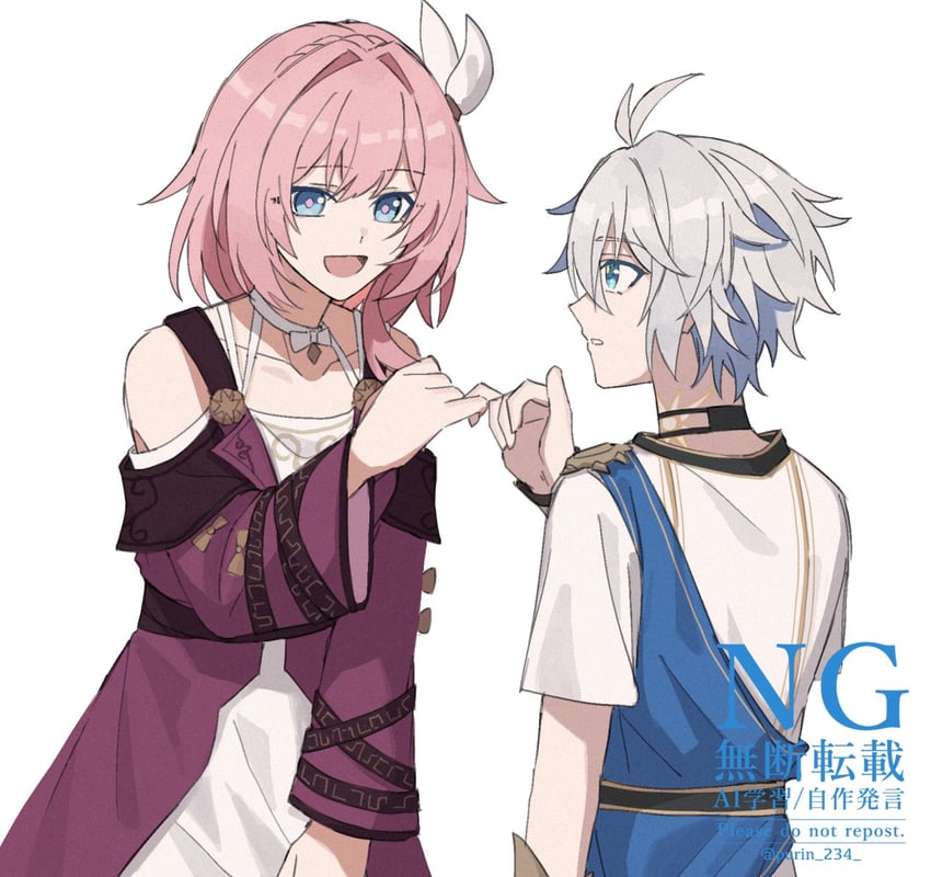 phainon and cyrene (honkai and 1 more) drawn by purin_234