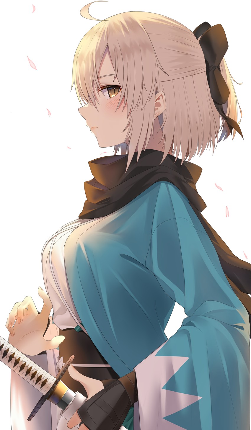 okita souji (fate and 2 more) drawn by jun_(aousa0328)