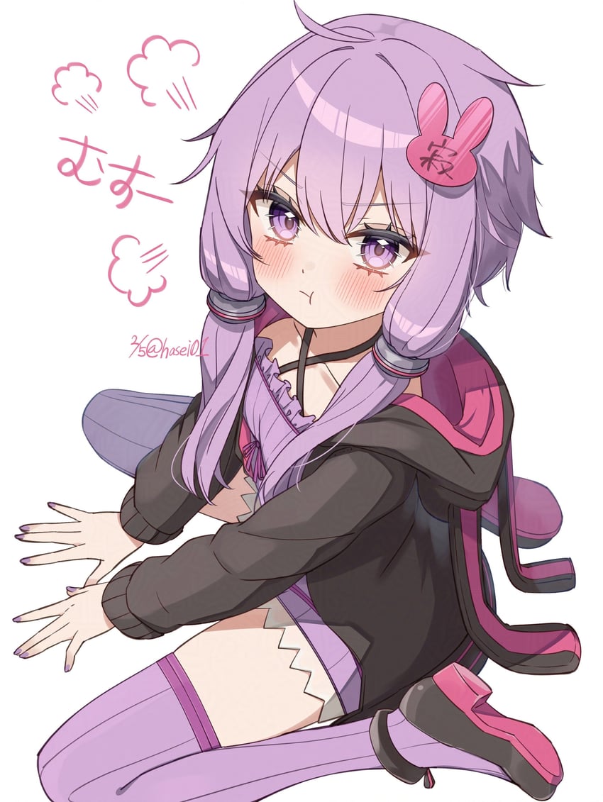 yuzuki yukari (vocaloid and 1 more) drawn by hasei_(hasei01)