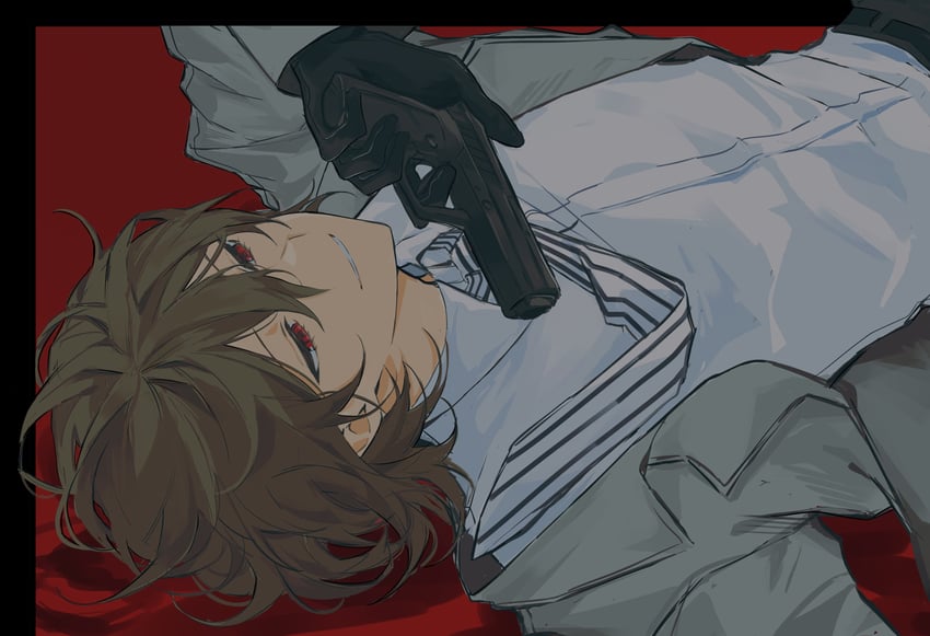 akechi gorou (persona and 1 more) drawn by mnce_o