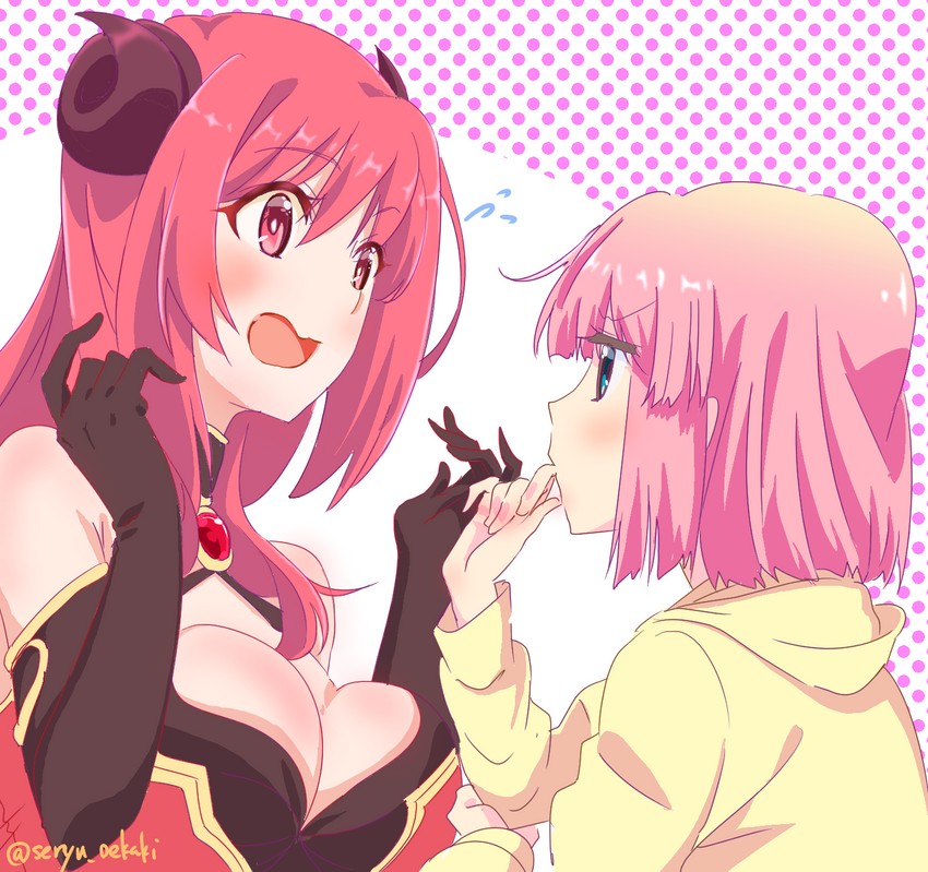 chiyoda momo and io (princess connect! and 1 more) drawn by seryu_oekaki