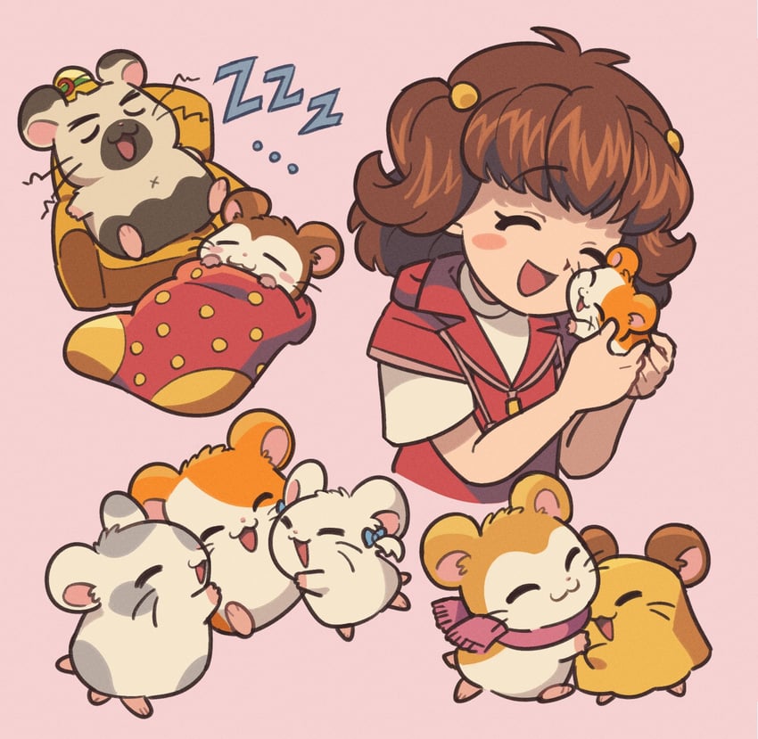 hamtaro, ribbon, haruna hiroko, koushi, chibimaruchan, and 2 more