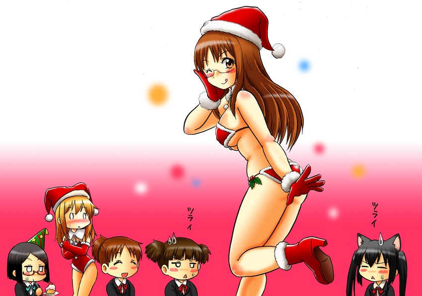 nakano azusa, hirasawa ui, suzuki jun, yamanaka sawako, saitou sumire, and 1 more (k-on! and 1 more) drawn by hoshikawa_tsukimi