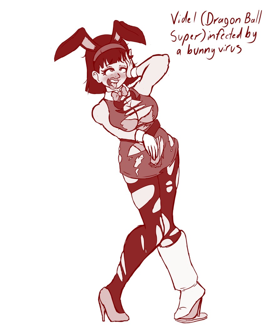 videl (dragon ball and 1 more) drawn by black_wave
