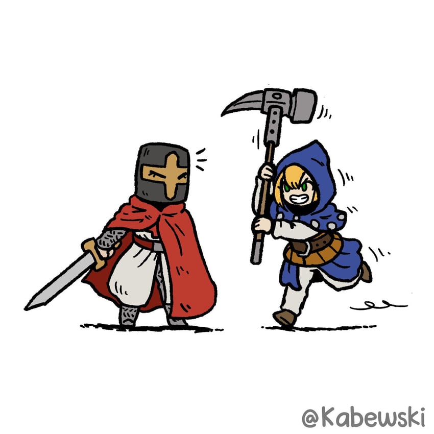 teutonic knight and obuch (age of empires and 1 more) drawn by kabewski