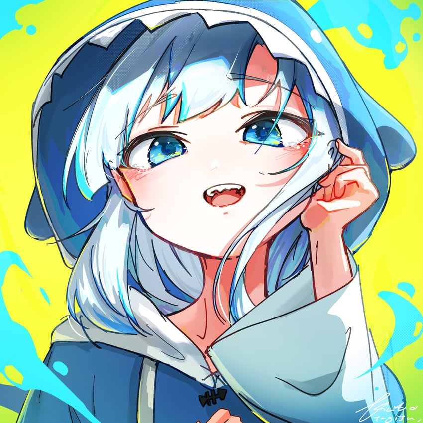 gawr gura (hololive and 1 more) drawn by kutotogisu