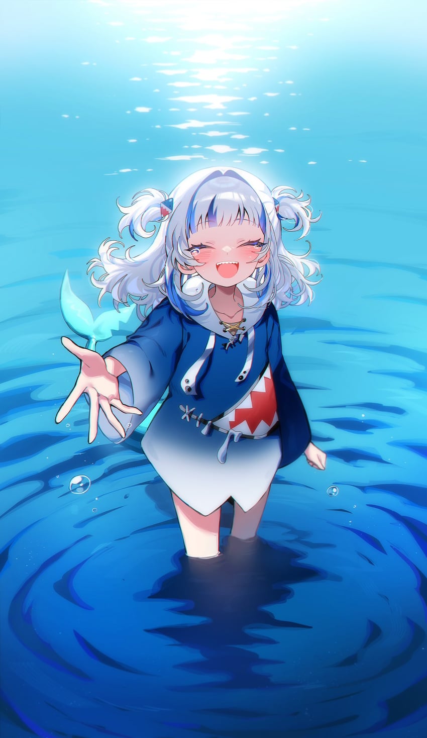 gawr gura (hololive and 1 more) drawn by savi_(byakushimc)