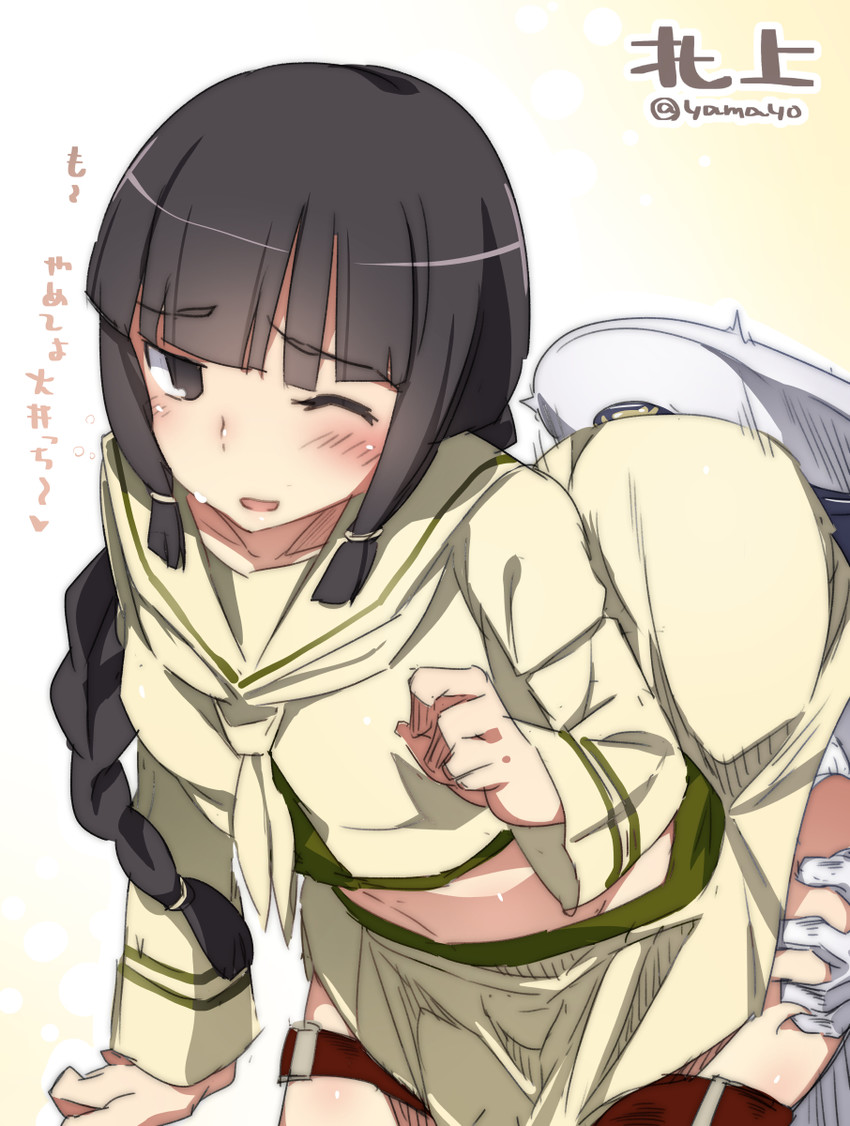 admiral, kitakami, and kitakami kai ni (kantai collection) drawn by super_zombie