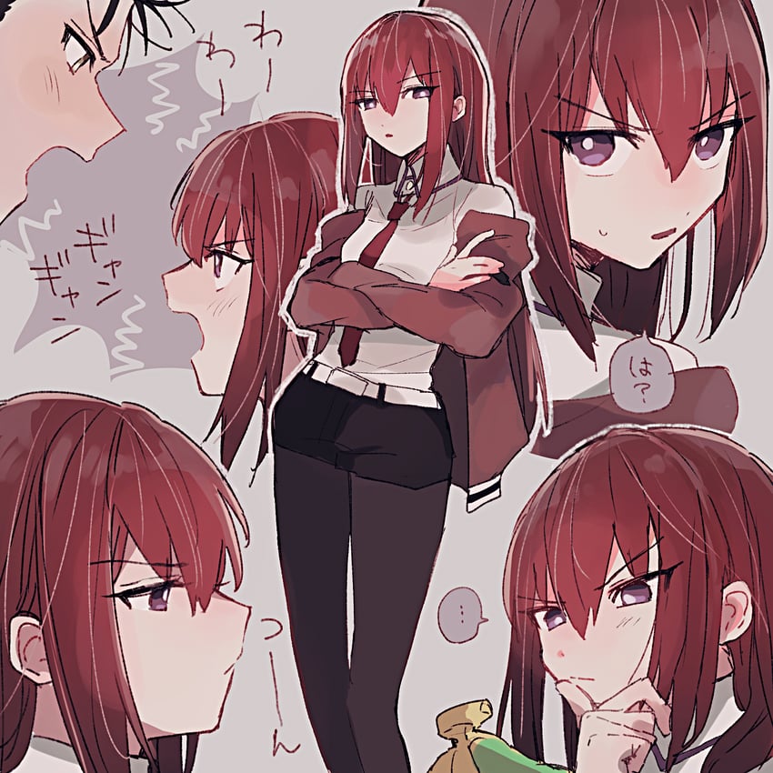 makise kurisu and okabe rintarou (steins;gate) drawn by suehiroch0