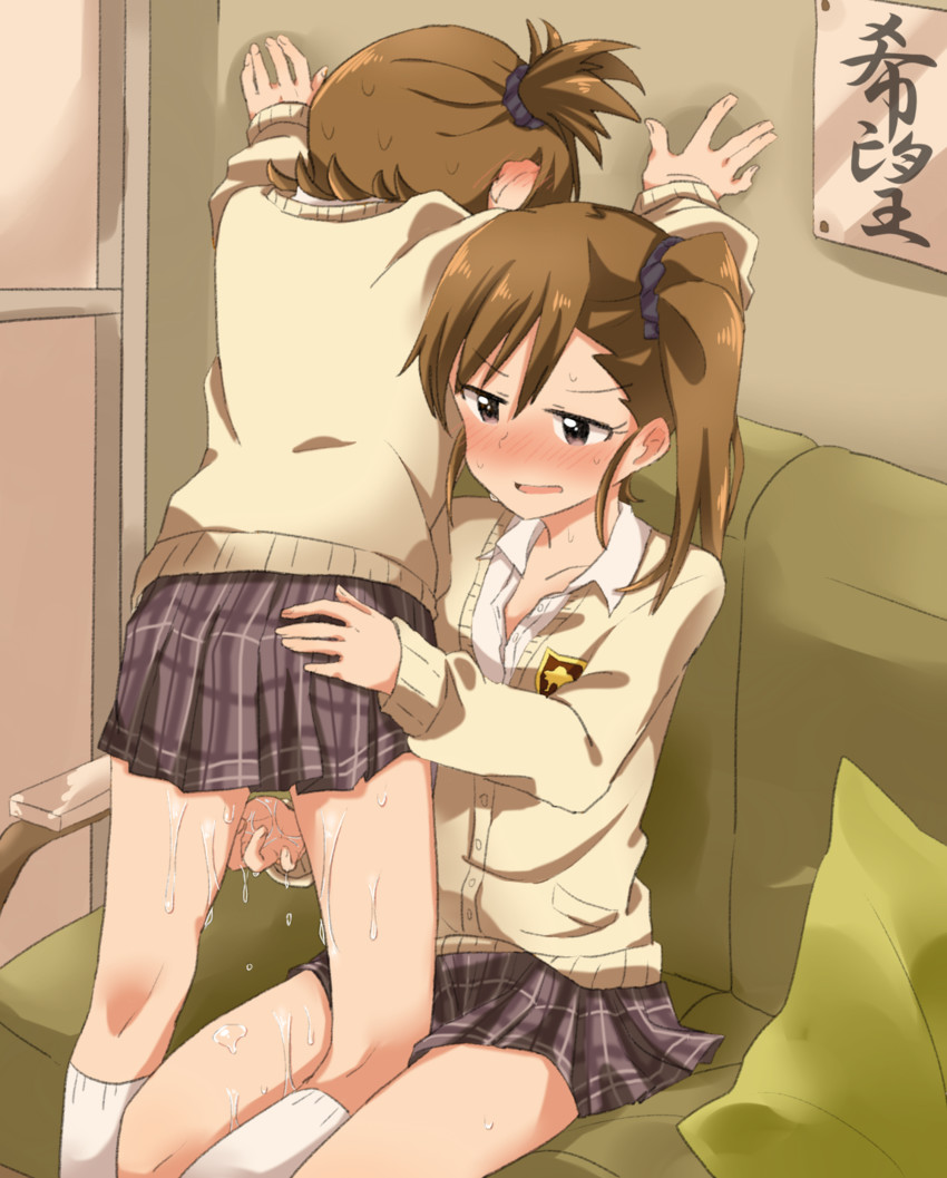 futami mami and futami ami (idolmaster) drawn by mizin_kosutin