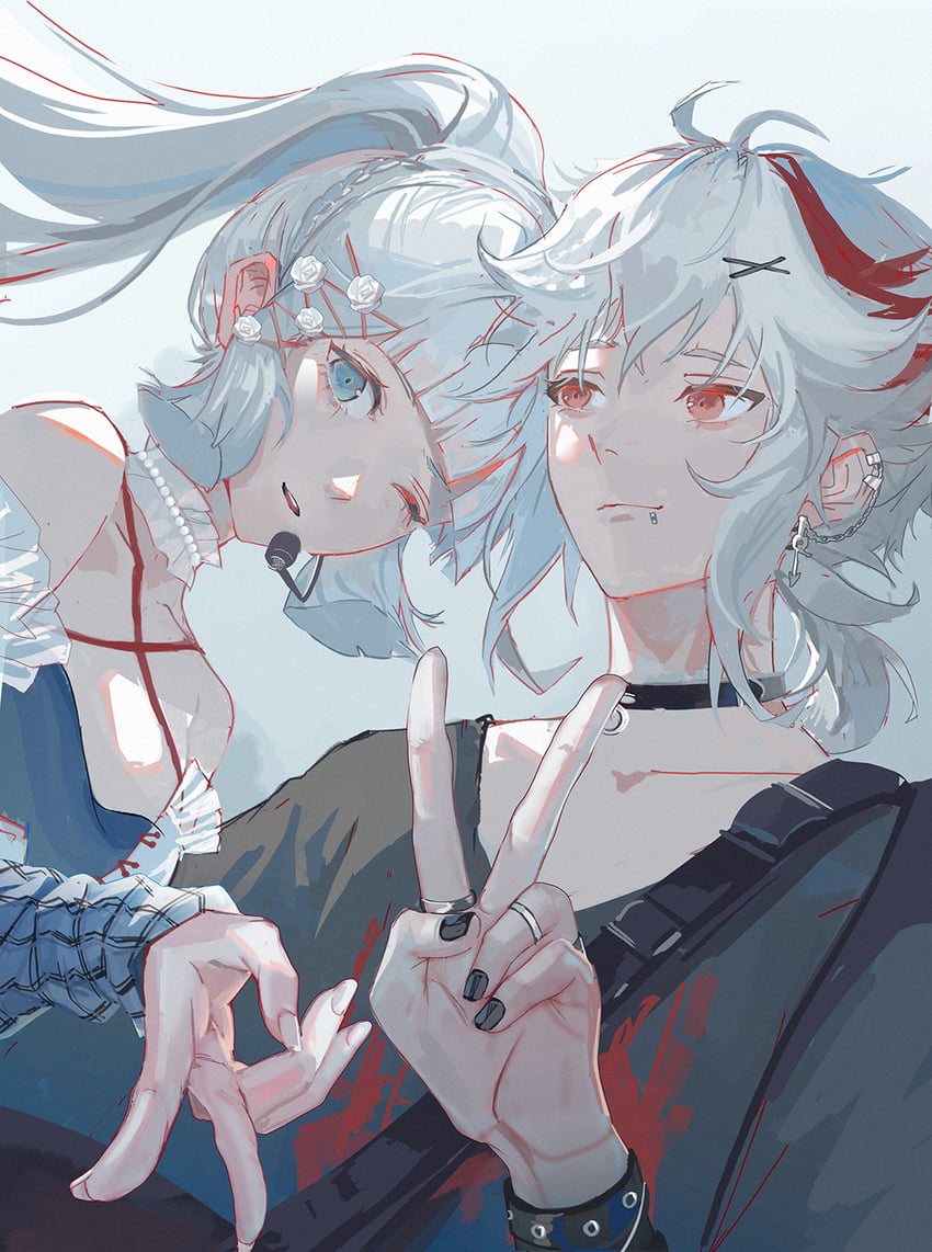 kamisato ayaka and kaedehara kazuha (genshin impact) drawn by iiumiarts