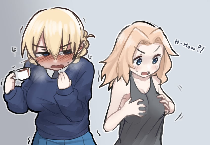 darjeeling and kay (girls und panzer) drawn by m1saki_1