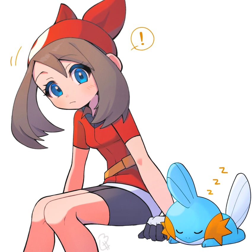 may and mudkip (pokemon and 1 more) drawn by noi_(noi_pk27)