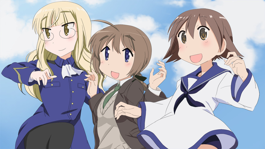 miyafuji yoshika, perrine h. clostermann, and lynette bishop (world witches series and 2 more) drawn by kaneko_(novram58)