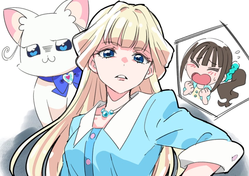 nekoyashiki yuki and nekoyashiki mayu (precure and 1 more) drawn by tsukikage_oyama