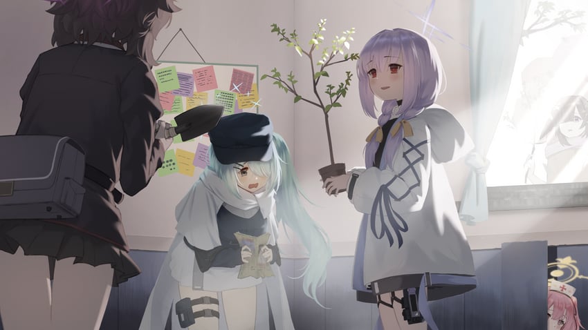 haruka, atsuko, hiyori, serina, and tsukuyo (blue archive) drawn by salenpath