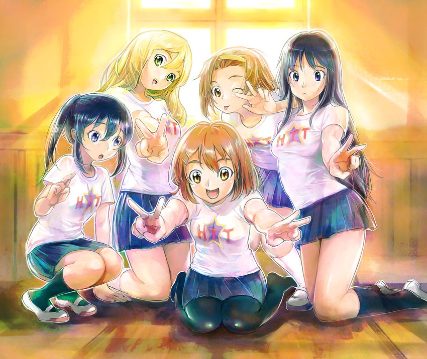 akiyama mio, nakano azusa, hirasawa yui, tainaka ritsu, and kotobuki tsumugi (k-on!) drawn by mekarauroko