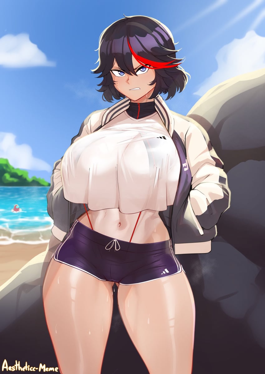 matoi ryuuko, crewmate, and red (kill la kill and 1 more) drawn by aestheticc-meme