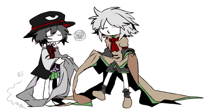 enraku tsubakura and houlen yabusame (len'en) drawn by ling_s