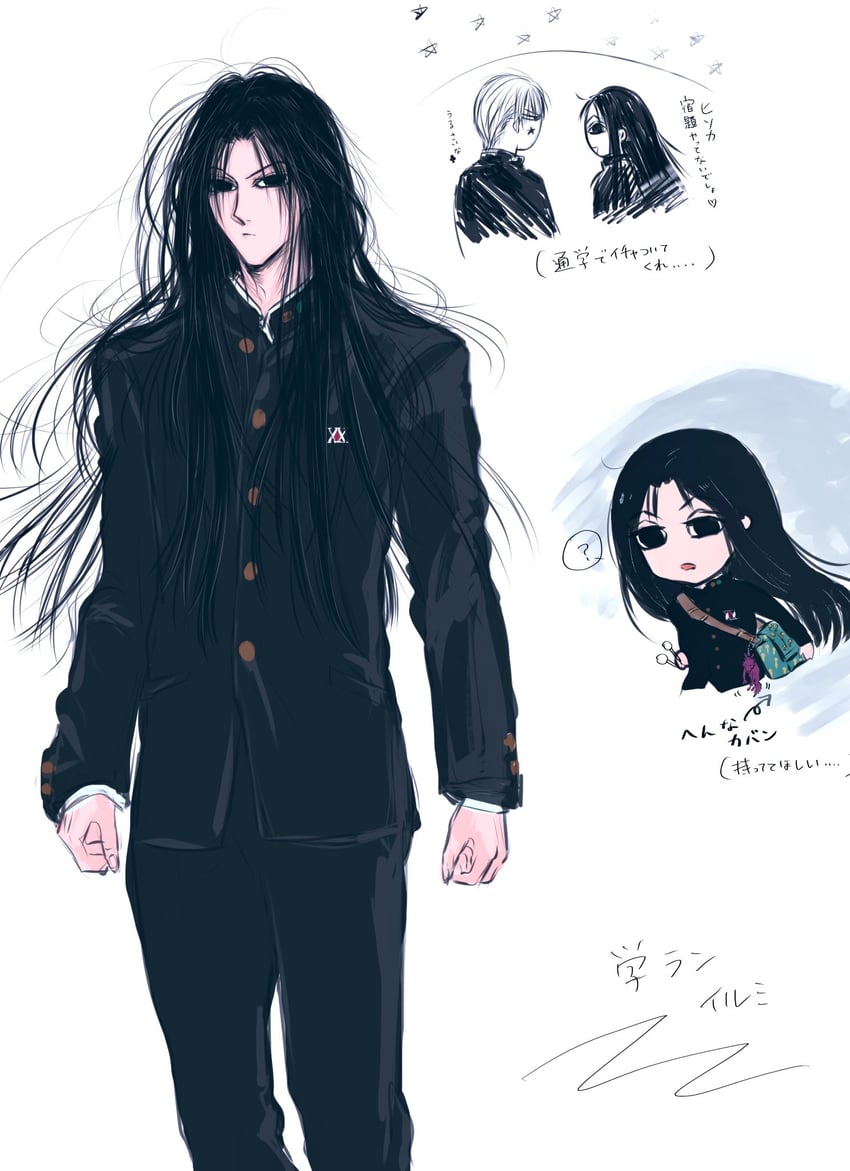 hisoka morow and illumi zoldyck (hunter x hunter) drawn by deadlyxsins666