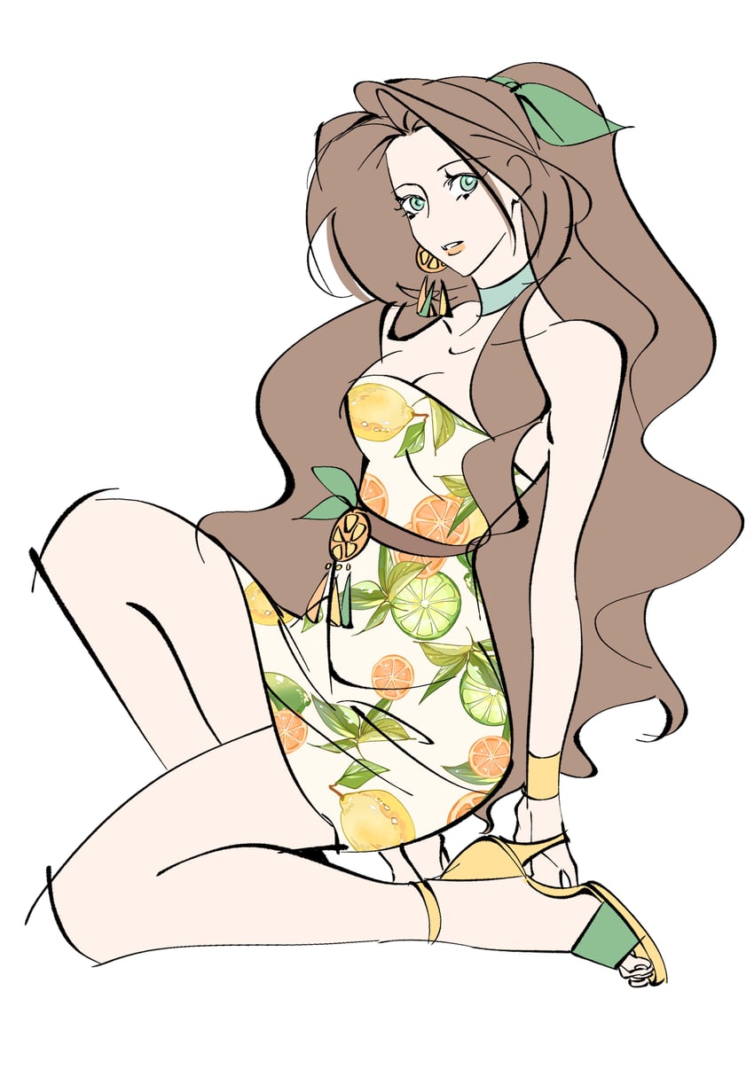 aerith gainsborough (final fantasy and 2 more) drawn by mianmian741
