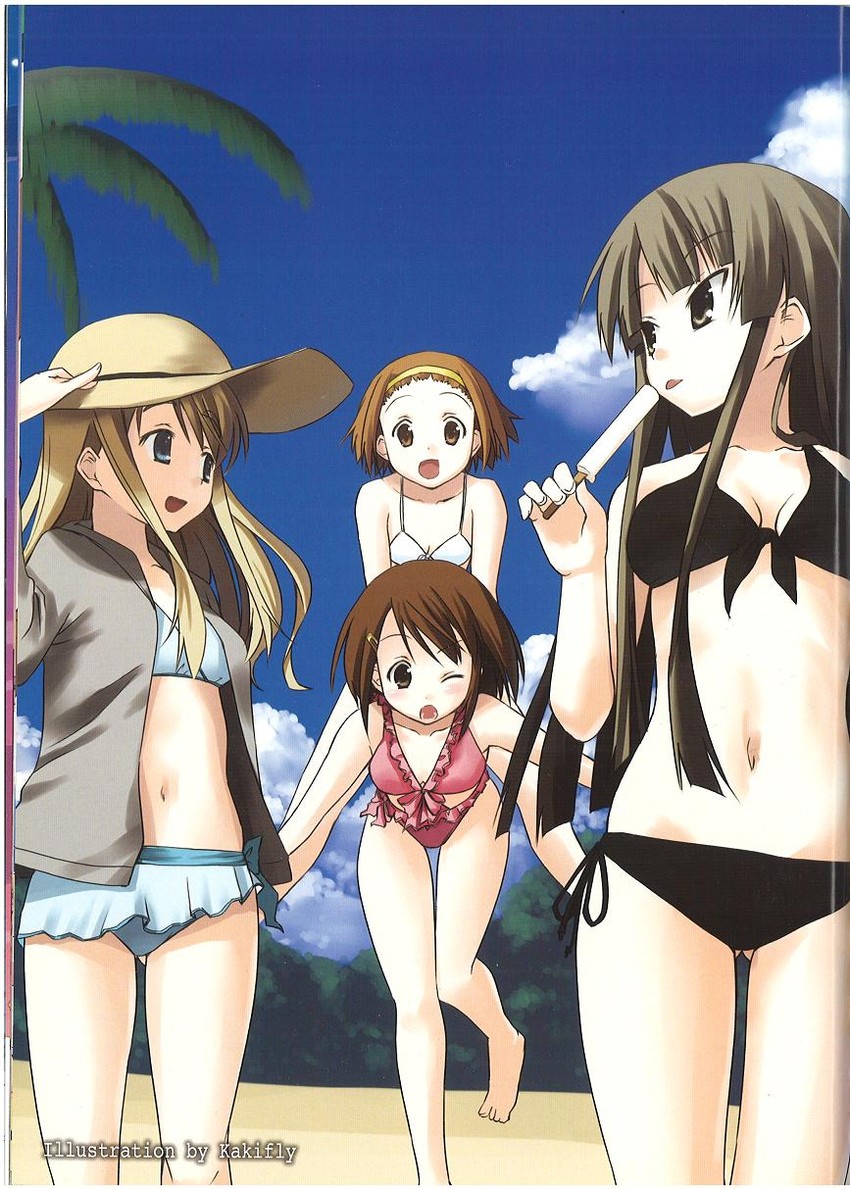 akiyama mio, hirasawa yui, tainaka ritsu, and kotobuki tsumugi (k-on!) drawn by kakifly