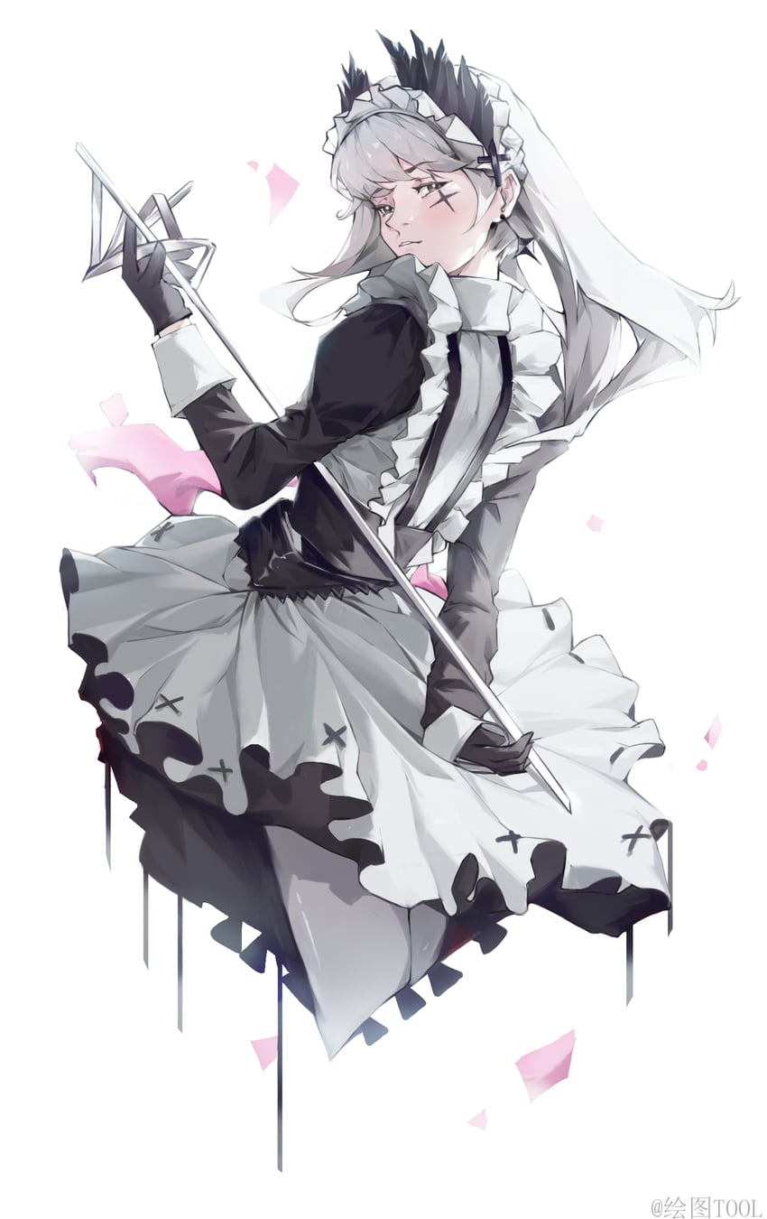 irene (arknights and 1 more) drawn by huitu_tool