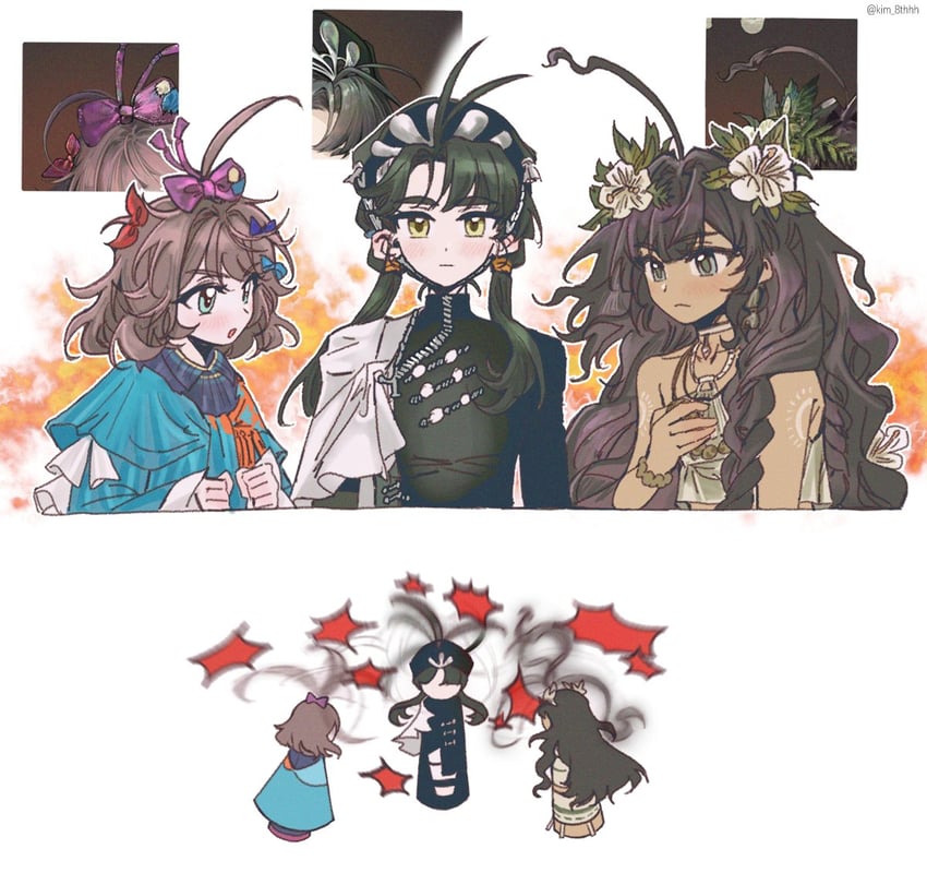 liang yue, flutterpage, and fatutu (reverse:1999) drawn by kim_8thhh