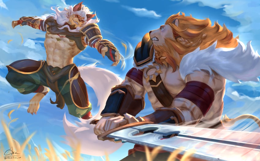 brutus and shakir (afk and 1 more) drawn by hinnab_art