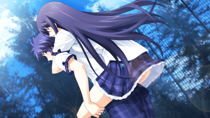 nishijou takumi and aoi sena (chaos;head and 1 more) drawn by matsuo_yukihiro