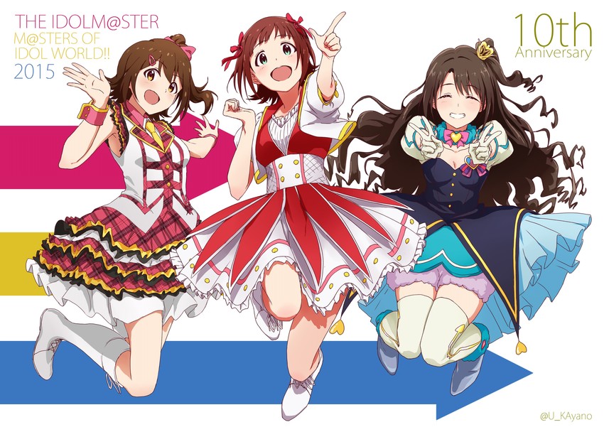 amami haruka, shimamura uzuki, and kasuga mirai (idolmaster and 2 more) drawn by ayano_yuu_(sonma_1426)