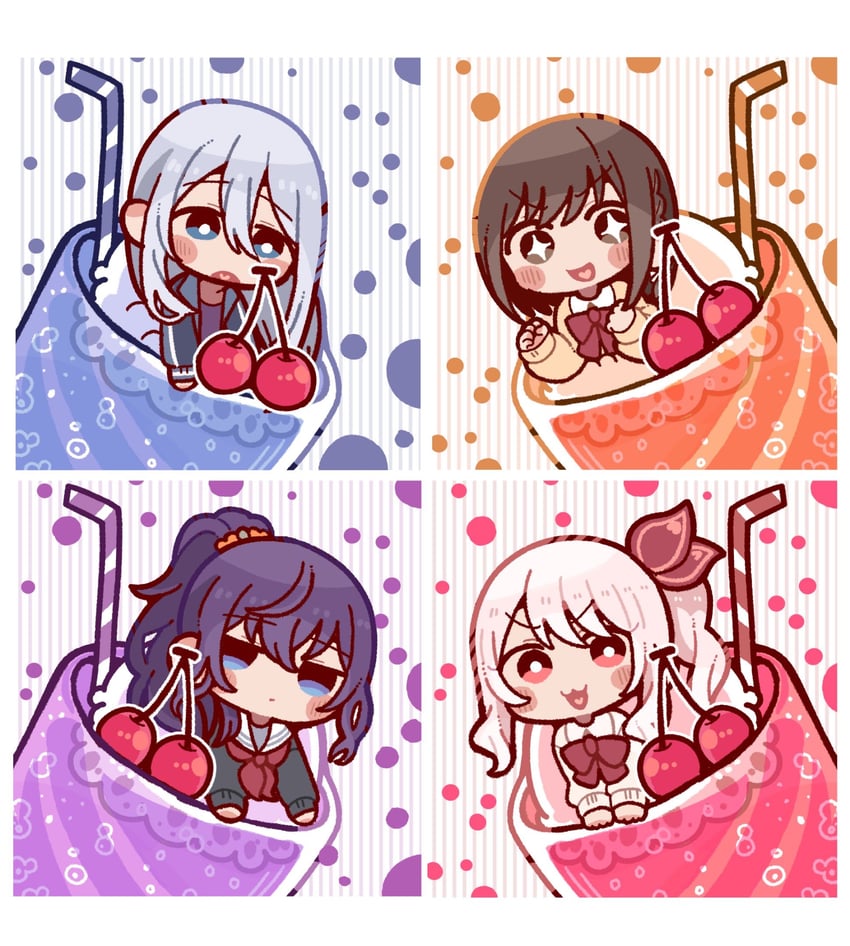 asahina mafuyu, shinonome ena, akiyama mizuki, and yoisaki kanade (project sekai) drawn by henyomen