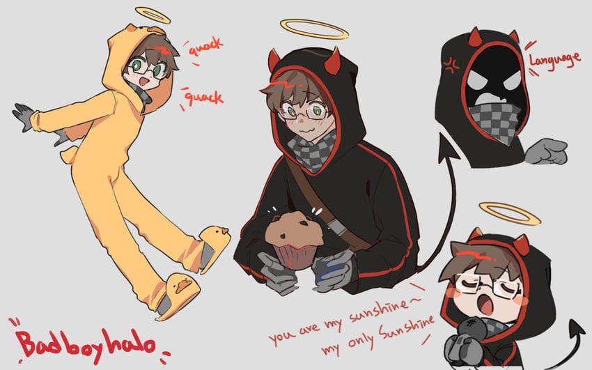 badboyhalo (minecraft youtube and 1 more) drawn by damelives