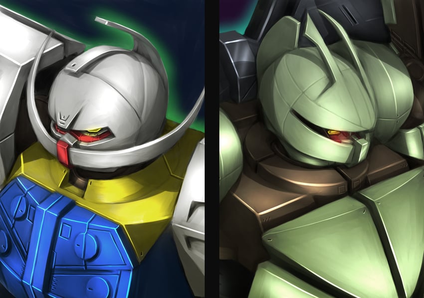 turn a gundam and turn x (gundam and 1 more) drawn by hiraken