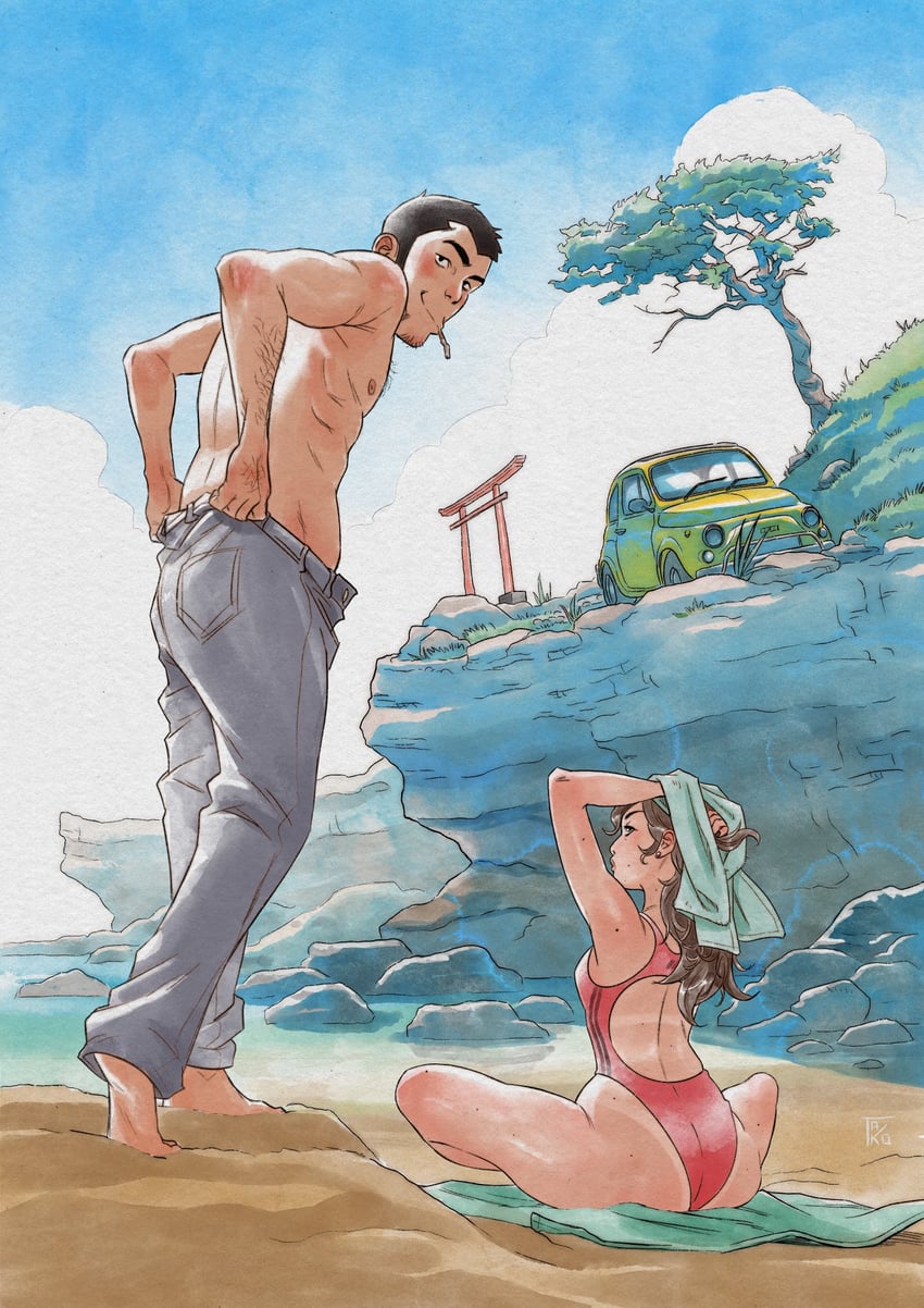 arsene lupin iii and mine fujiko (lupin iii) drawn by david_tako