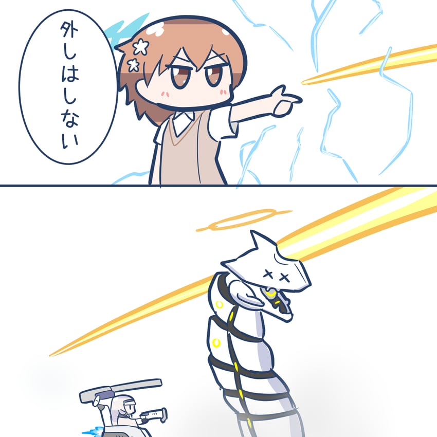 misaka mikoto, himari, and binah (blue archive and 4 more) drawn by aoirocombo