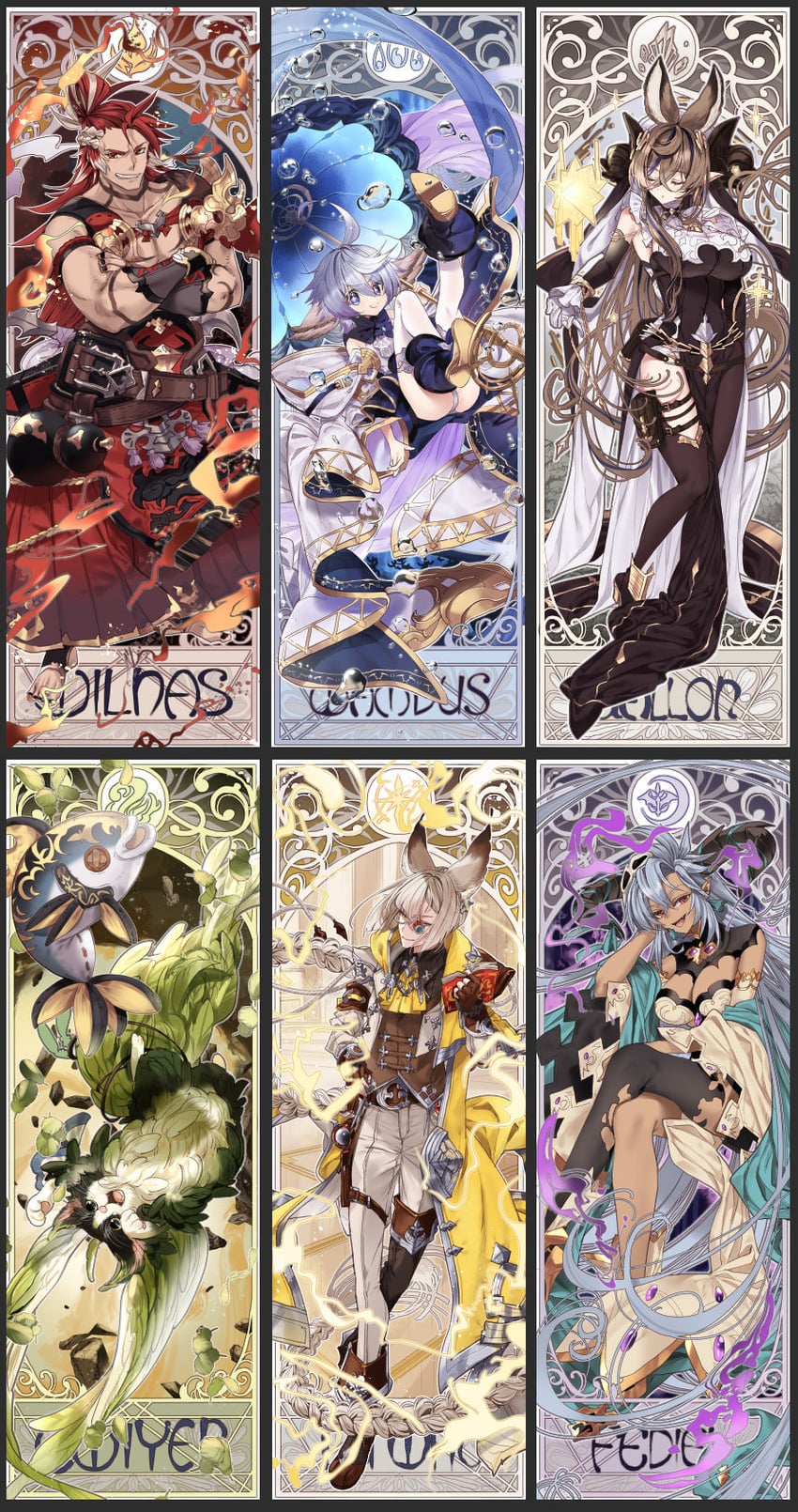 galleon, fediel, wamdus, wilnas, ewiyar, and 1 more (granblue fantasy) drawn by 218