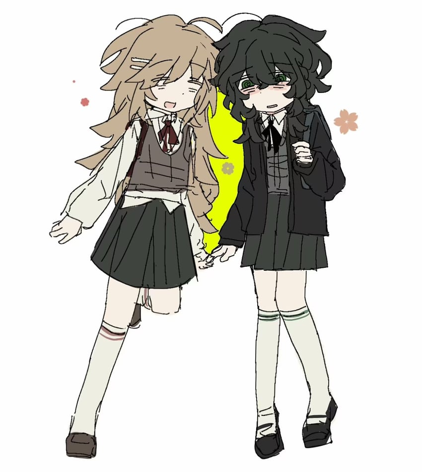 player character and kylar (degrees of lewdity) drawn by jiuxi526