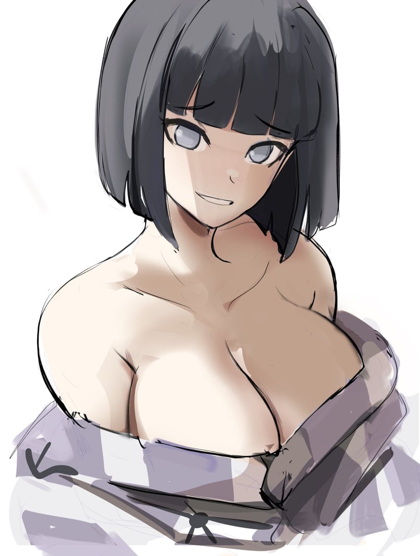 hyuuga hinata (naruto and 1 more) drawn by rakeemspoon